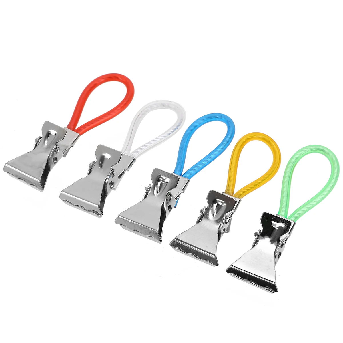 10pcs Towel Clips Beach Travel Kitchen Household Tea Towels Metal Multi-Purpose Hooks Mayitr