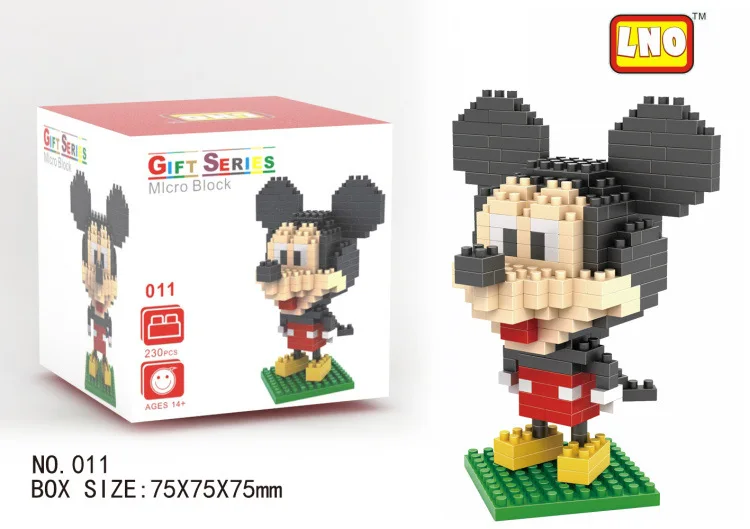 bojoy Building Blocks Mickey Minnie Duck Family Japanese Cartoon Anime Figures Toys Diamond Bricks Diy Kid Model lego (1)