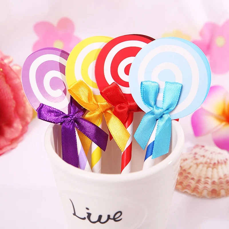 Lollipop Shaped Birthday Insert Cards Party 6PCS/Set Candy Color Bowknot Festival Decoration Cake Decorations Lollipop Shaped Birthday Insert Cards Party 6PCS/Set Candy Color Bowknot Festival Decoration Cake Decorations