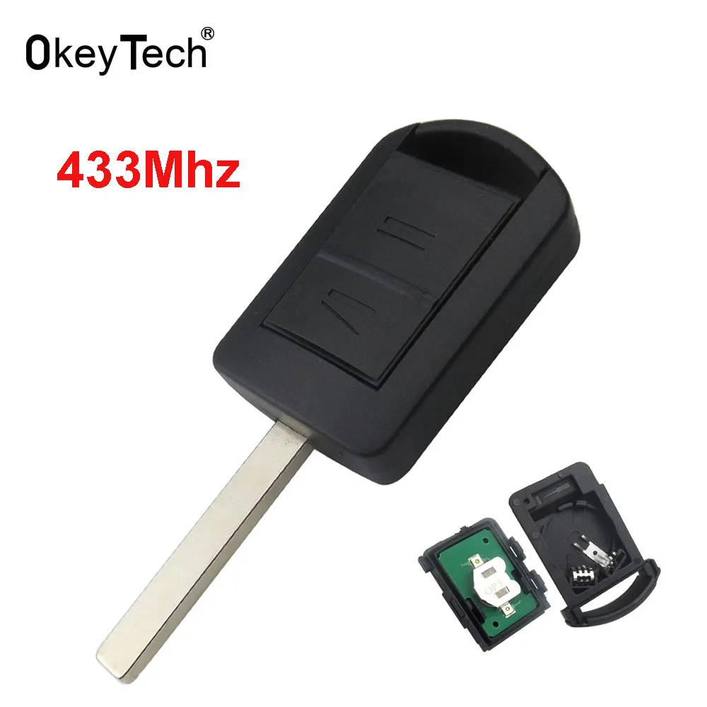 OkeyTech 2 кнопки дистанционный ключ-брелок от машины чехол для Opel Vauxhall Corsa Meriva Combo C 433 МГц без выреза пустой HU43 HU100 YM28 HU46 лезвие