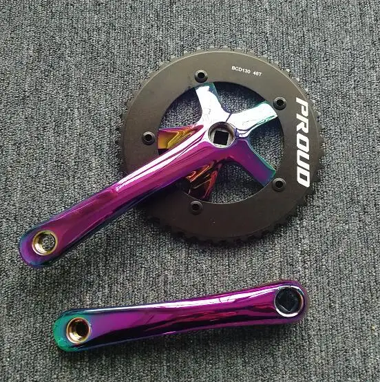 

fixed gear bike 46 T crank set e Crank Chain wheel Single Speed 170 mm aluminum track bike Crank set
