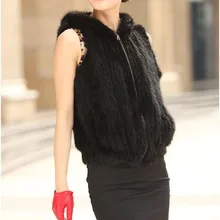 Вязаная, с натуральным норковым мехом жилет Для женщин короткая норковая Меховая куртка с капюшоном зимний роскошный мех норки меховые жилеты EMS F284