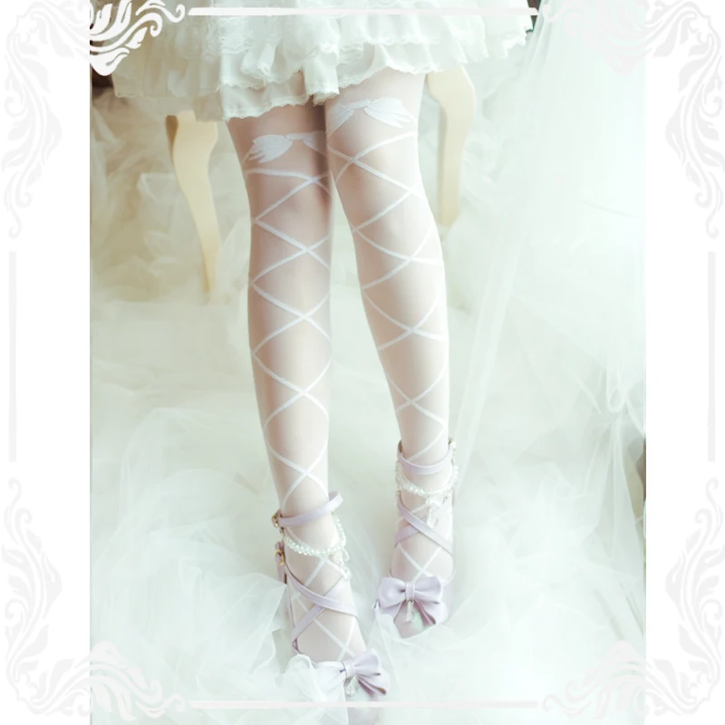

2019 new high quality Japanese sweet lolita thin section stockings girl lovely bowknot lolita dress accessories render socks