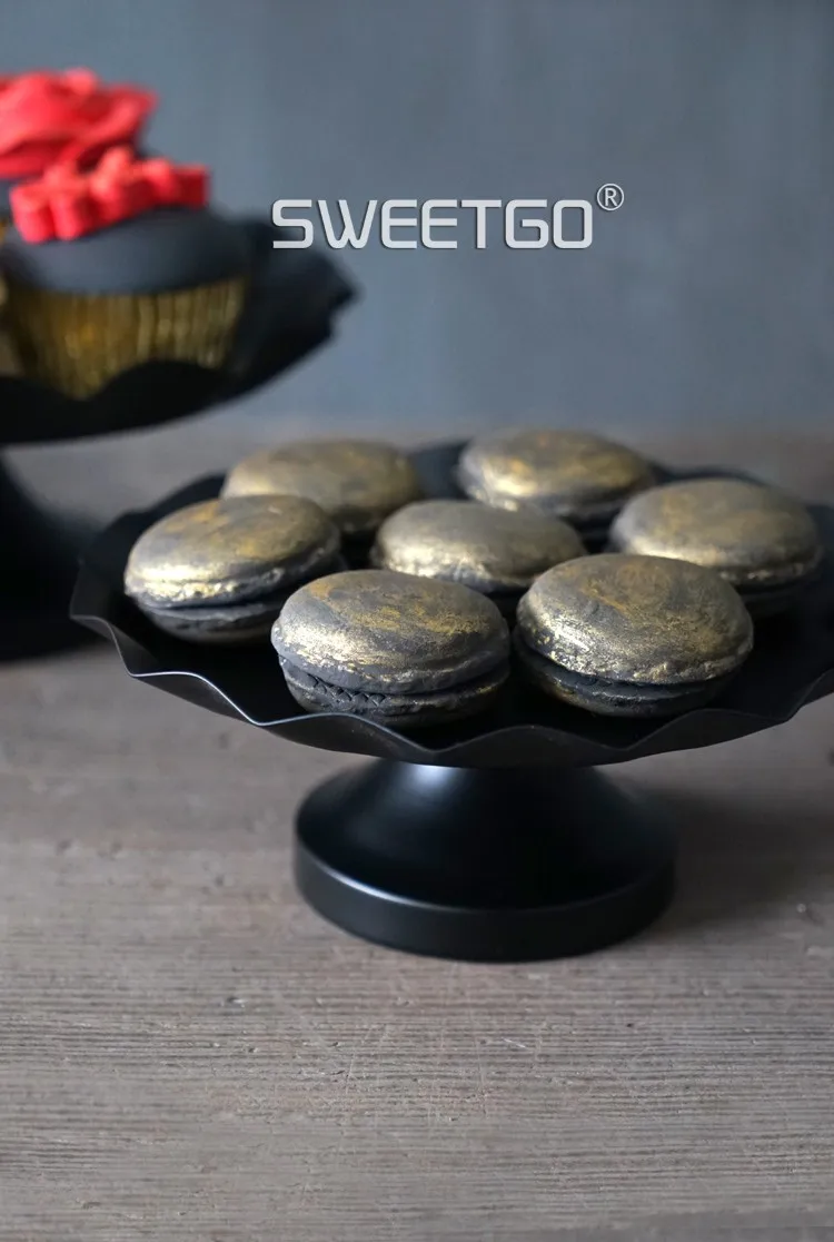 SWEETGO " /6"/" металлический торт стенд черный цвет кекс пластина Инструменты для торта поднос для парфюмерии конфеты бар аксессуар для украшения дома