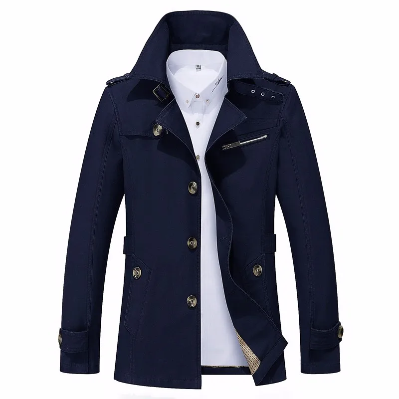 2018 New Fashion Slim Handsome Coat Men'S Jacket Spring And Autumn Men'S Casual Trench Male Clothing Hot Windbreaker Size M-5XL