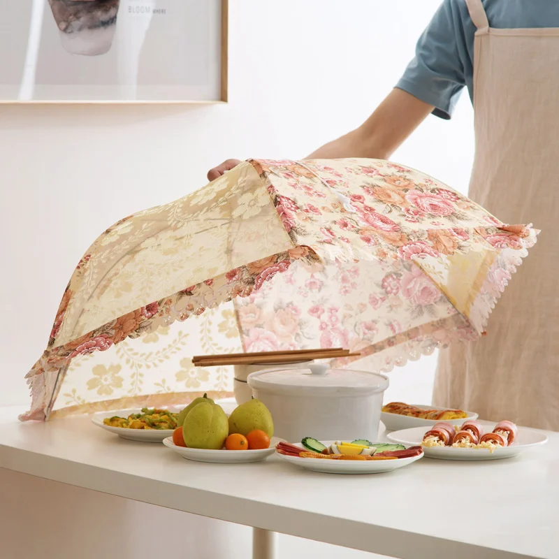 2018 Household Food Cover Anti Mosquito Fly Resistant Lace Net Foldable