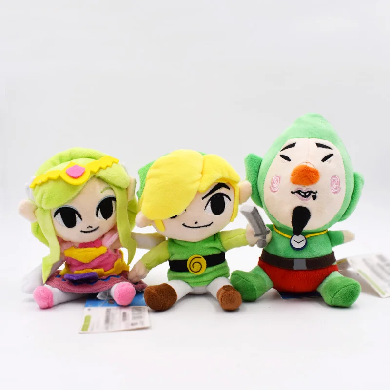 

3Pcs/lot 20cm The Legend of Zelda Cartoon Zelda Princess Wind Waker Tingle Plush Toy Peluche Doll Gift For Kid Free Shipping