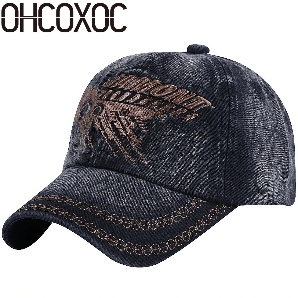 OHCOXOC high quality baseball cap for women men denim style washable