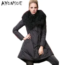 Новинка, зимний женский утепленный пуховик, теплое длинное меховое пальто, свободный пуховик с хлопковой подкладкой, Женская парка, пальто, Женский пуховик CP0138