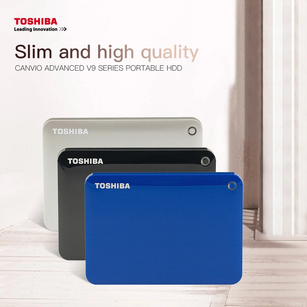 Toshiba HDD Canvio подключение USB 3,0 2," 2 ТБ 1 ТБ портативный внешний жесткий диск мобильный настольный ноутбук шифрование HDTC920YK3AA