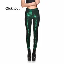 wholelsales Summer style women’s Scale leggings 12 color S-XL size Simulation mermaid sexy pants Digital print colorful leggings