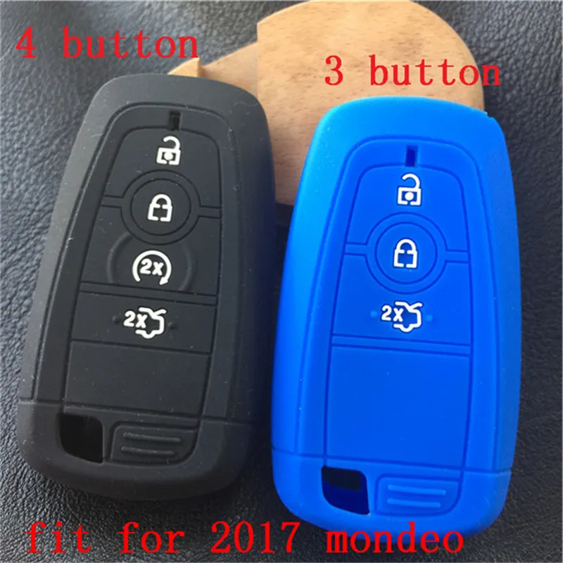 Silicone rubber car key cover case for ford mondeo 2017 MKC MKX MKZ