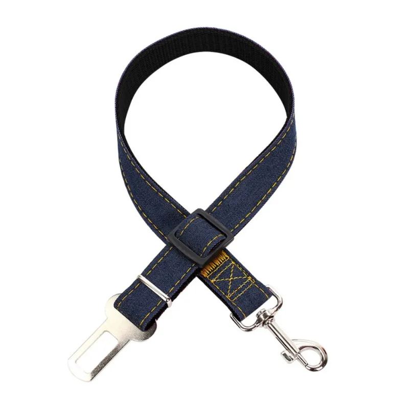 Dog Pets Car Safety Seat Belt Harness Restraint Lead Adjustable Travel Clip - Цвет: Белый