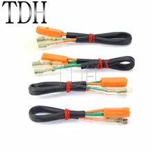 Conectores de fiação sinal de seta adaptador, 4 unidades, plugue adaptador para kawasaki z125 z250 z300 z650 z900