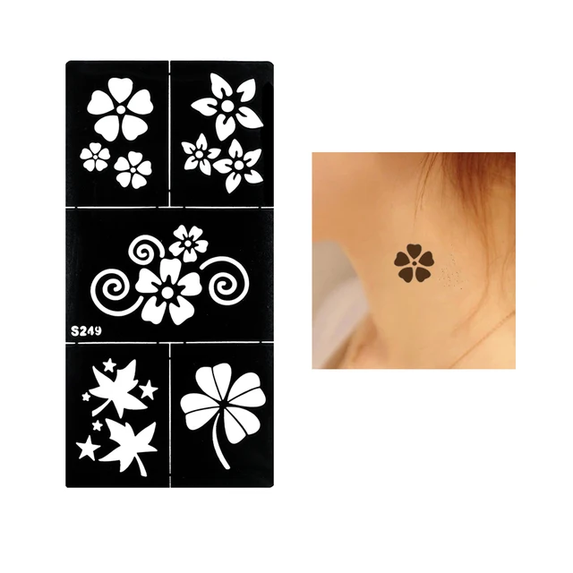 1pc black henna stencil