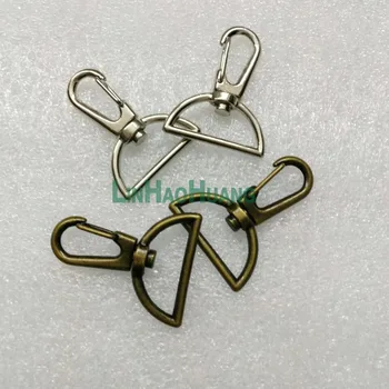 

50pcs/lot 25mm 1inch Alloy Swivel Clasps Snap Key Hooks DIY Key Chain Ring Nickle/Antique brass Free Shipping 2017051802