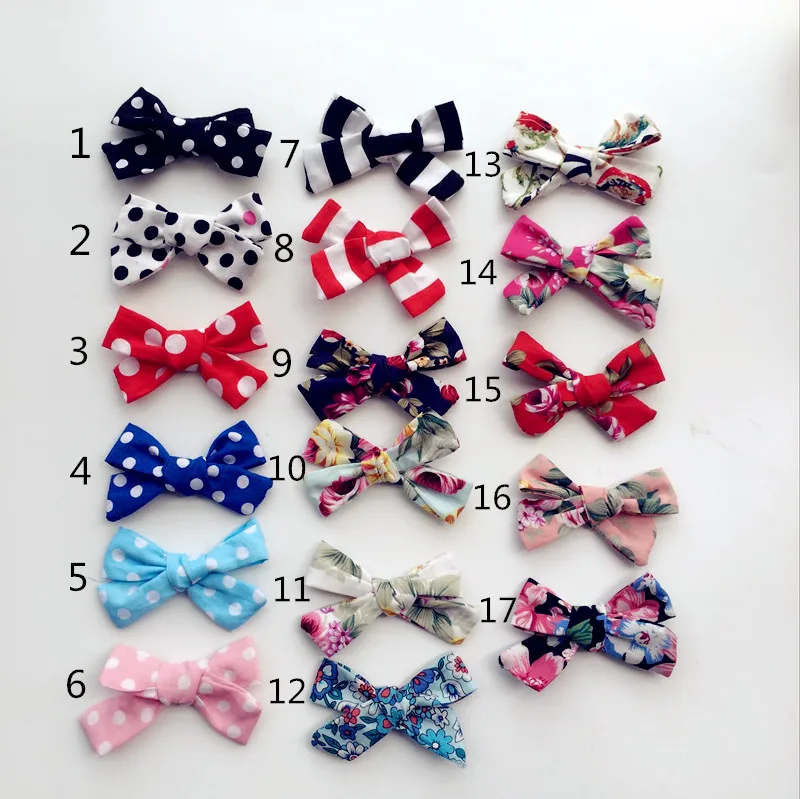 

Boutique Hair Clips With Fabric Hair Bow For Girls Hairpins Hair Accessories 5pcs/lot