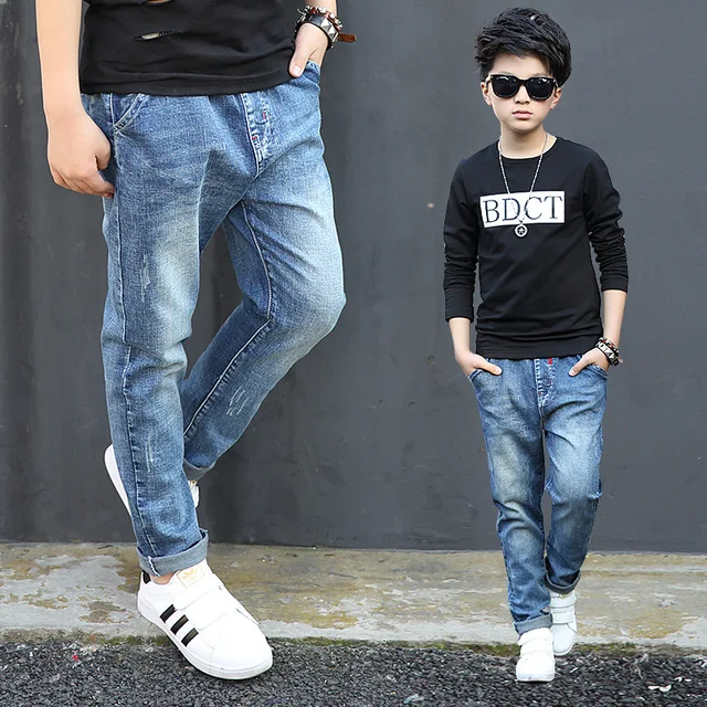 Buy Toddler Jeans Boys Spring Autumn 2018 Fashion Children's Trousers Solid Big