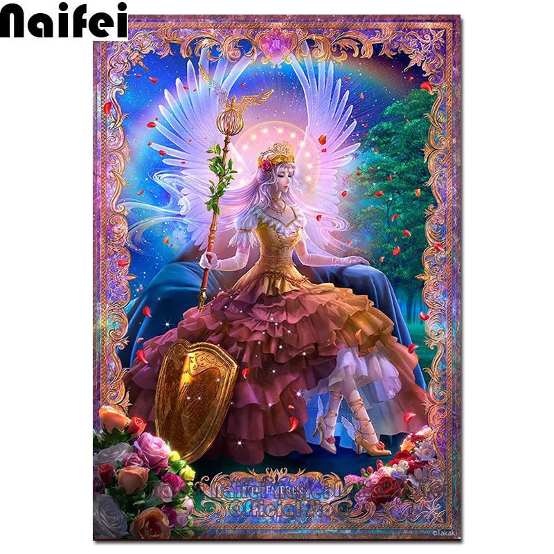 

Full Square/Round Diamond Painting "angel girl empress" 5d Diamond mosaic Cartoon Rhinestones Embroidery Cross-stitch Home Decor