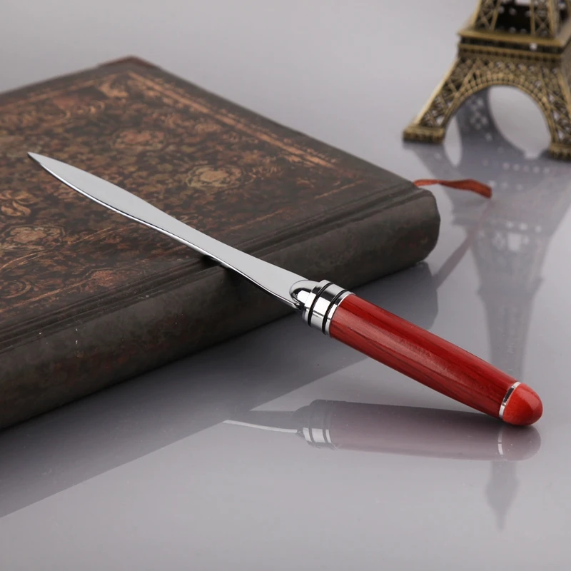 Деревянная ручка открывалка для писем из нержавеющей стали нож разделенный файл конверты канцелярские принадлежности