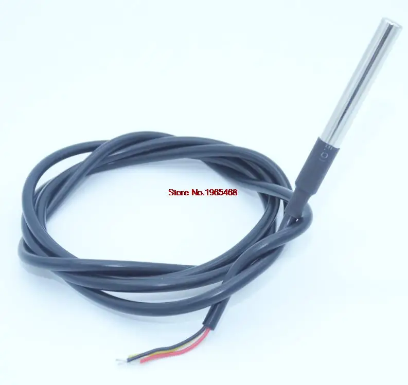 5pcs lot Stainless steel package Waterproof DS18b20 temperature probe temperature sensor 18B20 for font b arduino