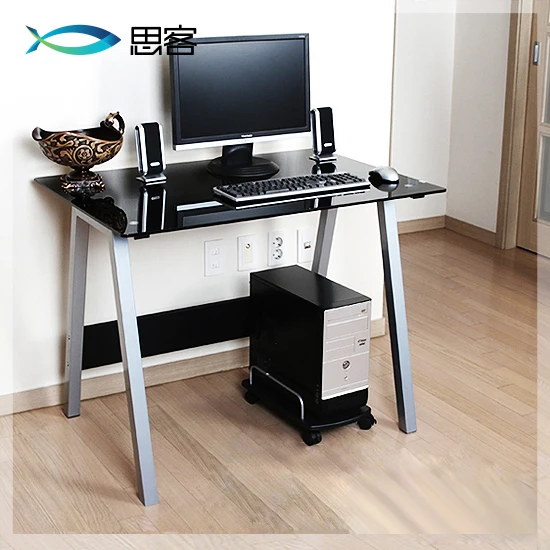 Best Off Furniture Minimalist Glass Desk Laptop Computer Desk