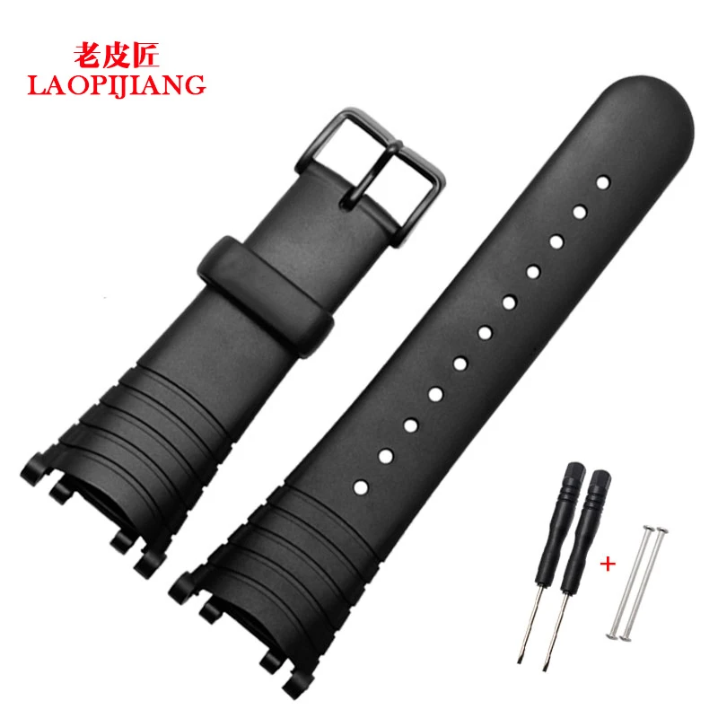 

Waterproof nature silicone A-22mm B-29mm Hight quality watchband with stainless steel special buckle and screws rubber men strap