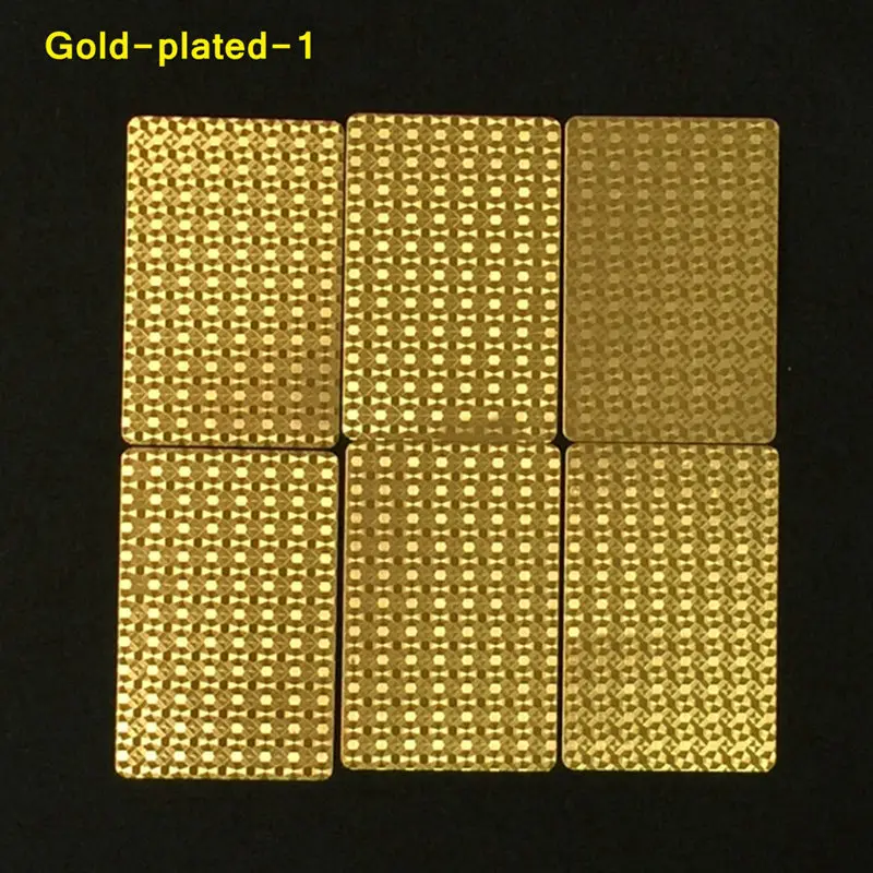 K8356 золото Фольга покрытием баккара ТЕХАС ХОЛДЕМ Пластик Карточные игры Водонепроницаемый покер карты Настольные игры 2.48*3.46 дюймов 6 цветов - Цвет: 1