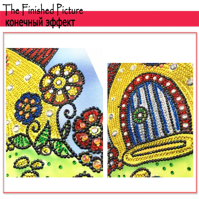 RUBOS DIY Diamond Embroidery House Abstract Art Religion Diamond Painting Mosaic Scenery 5D Big Bead Pearl 3D Crystal Glass Sale (20)