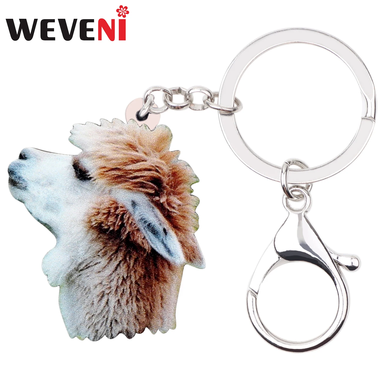 WEVENI Acrilico Delfino Portachiavi Blu Portachiavi Amante degli Animali Regali per Donne Bambini Ragazze Zaino Accessori Portafortuna Charms (Blu