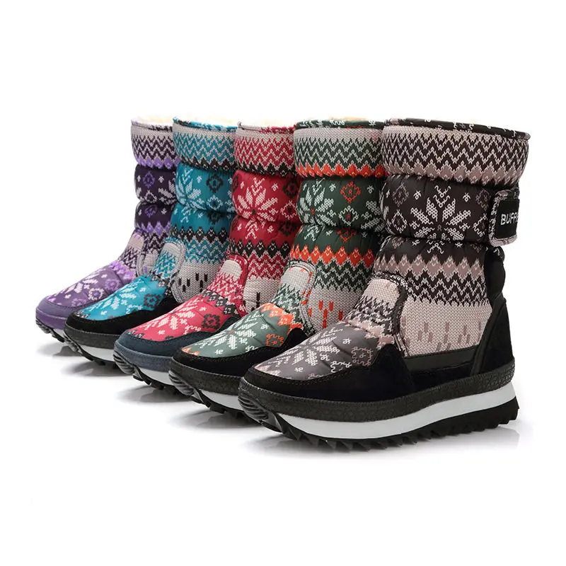 

Winter Girls Boots Suede Leather Children Rain High boots -30 degree Warm Plush Waterproof Kids Shoes Snow Boots