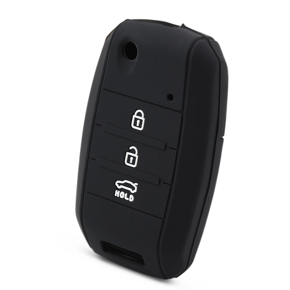 

New 3 Button Silicone Car-Style Remote Flip Folding Key Cover Case For Kia Rio Sportage 2015 Ceed Sorento Cerato K3 K4 K5 Shell
