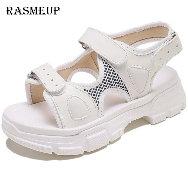 

RASMEUP Women Chunky Sandals 2019 Summer Women Platform Shoes Comfortable Casual Woman