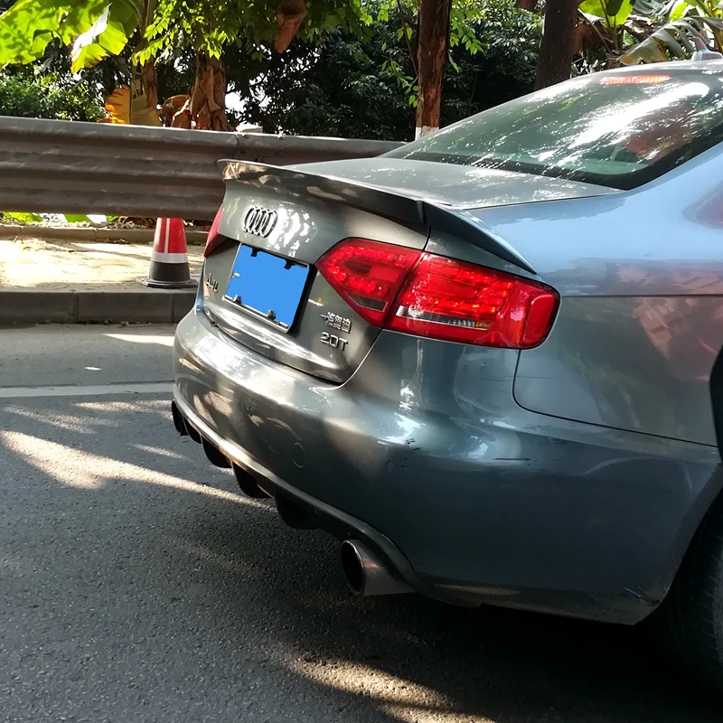 

Rear Spoiler 3Pcs/Set PU Material Primer Color Car Tail Wing Decoration Trunk Spoiler For Audi A4 B8 2009 2010 2011 2012