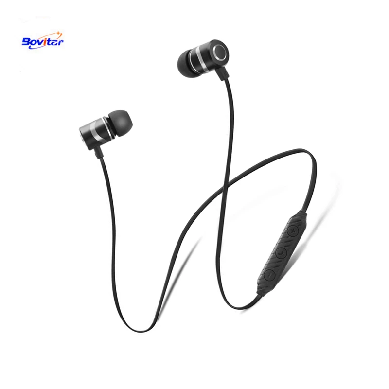 Bovitar L09 Magnetic Wireless Earphone With Mic For iPhone Samsung In ear Bluetooth Earphones Noise Reduction Sports Headsets