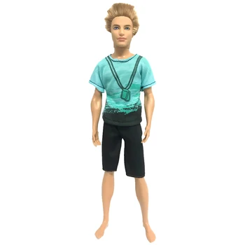 

NK New Ken Doll Clothes Fashion Suit Cool Outfit For Barbie Boy KEN Doll Best Accessories Children's Birthday Presents Gift 056A
