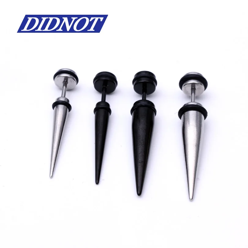 1pcs Fashion Taper Earrings Fake Ear Taper Stainless Steel Taper Fake