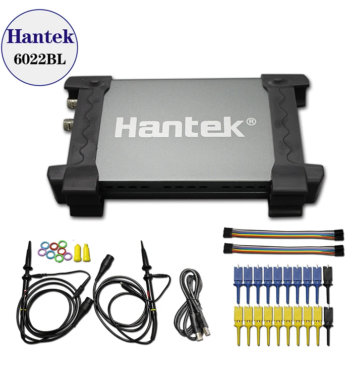 Hantek 6022BL PC USB осциллограф 2 цифровых канала 20 МГц полоса пропускания 48MSa/s частота дискретизации 16 каналов логический анализатор