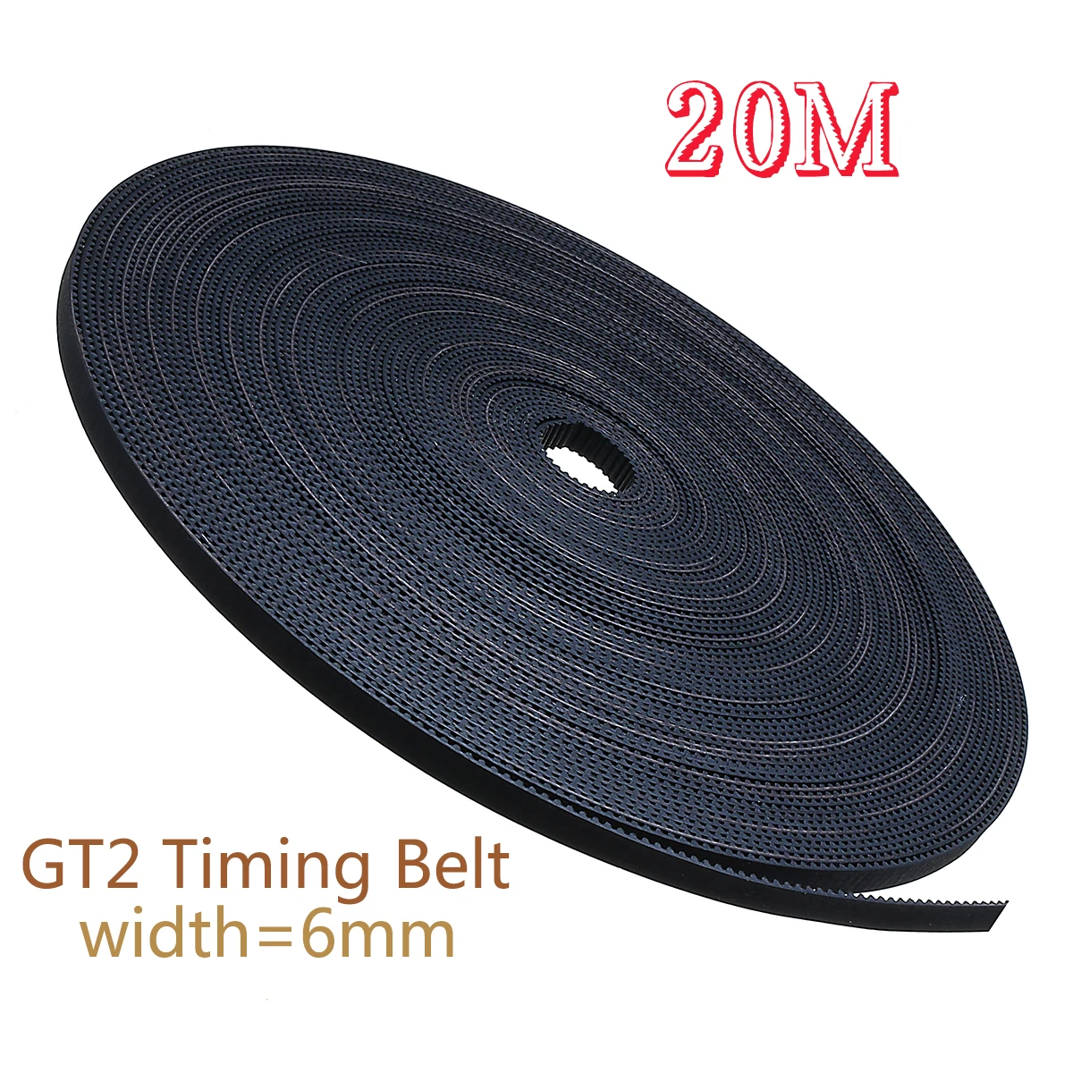 

20 Meters GT2 Timing Belt 6mm Width Fit GT2 Pulley GT2-6 Rubber 2GT 6 Open Timing Belt 3D Printer Accessory High Quanlity