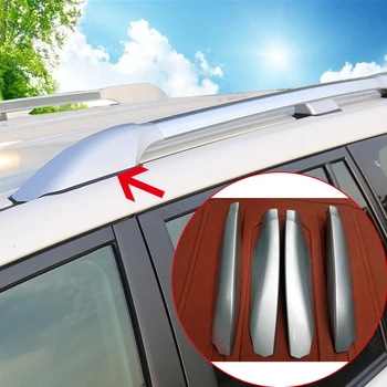 

Black/Silver ABS Roof Rack Side Rails Luggage Carriers Bar Cover Trim 4 PCS For Toyota Land Cruiser Prado J120 03-09/ J150 10-18