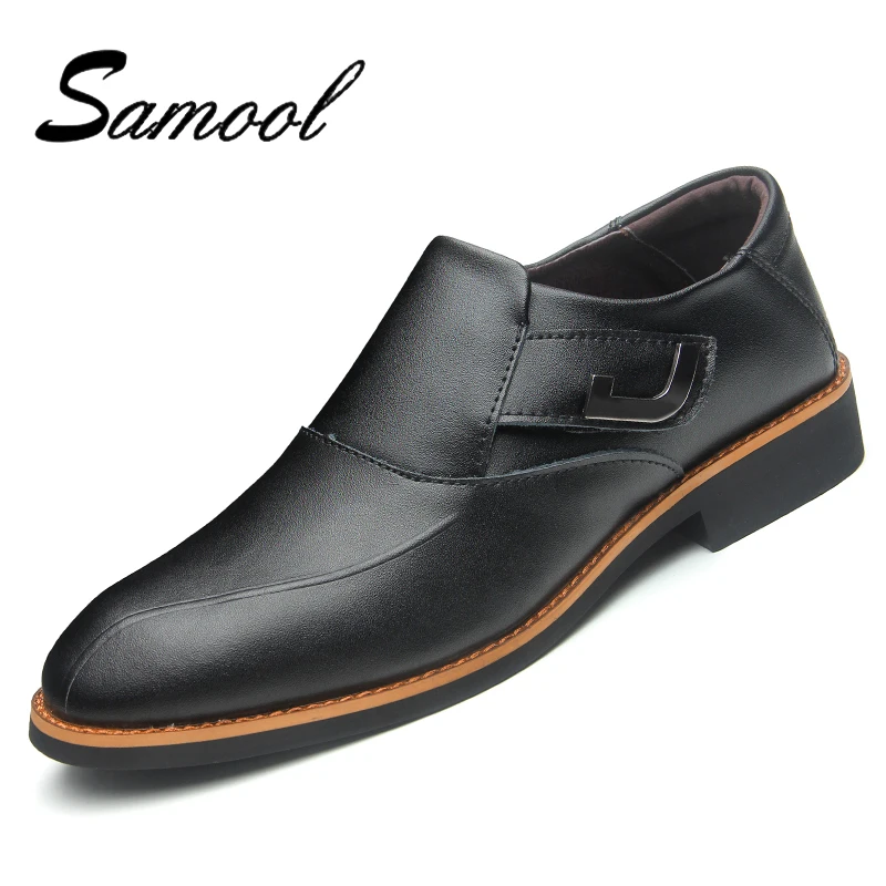 

Brand Spring Autumn Leather Men Shoes Solid Color Height Lightweight British Style Casual Elevator Shoes For Men Slip On Lx5