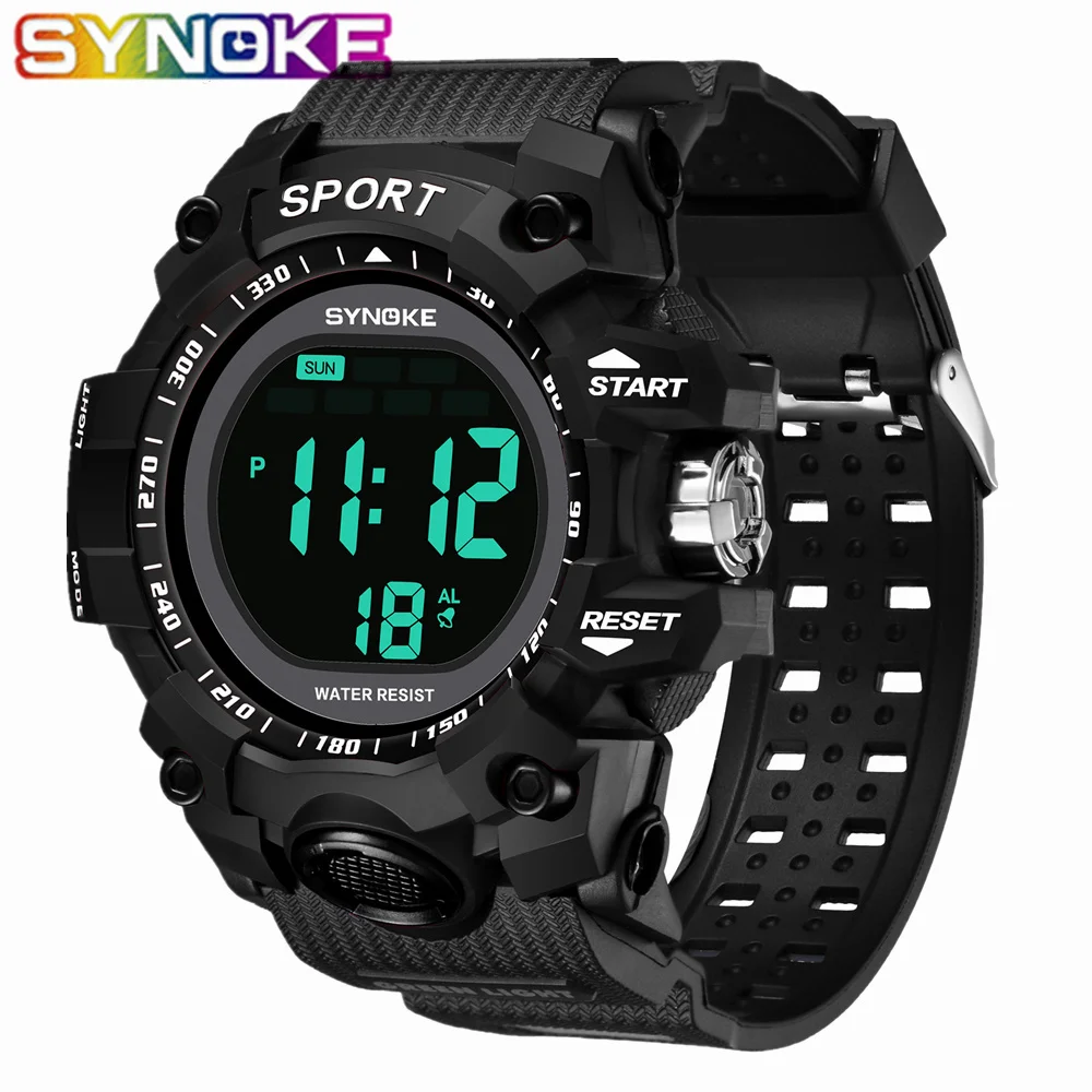 

SYNOKE New Arrival Fitness Watches Luminous Outdoor Sports Electronic Digital Watch LED Digital Date Alarm Waterproof for Men