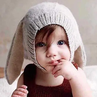 

Cute Baby Toddler Winter Beanie Warm Hat Hooded Scarf Earflap Knitted Cap Kids hats