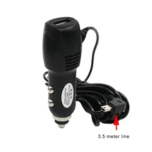 Автомобильное зарядное устройство изогнутый micro USB порт кабель сигарета адаптер для автомобиля dvr камера видео рекордер мобильный кабель Длина 3,5 м