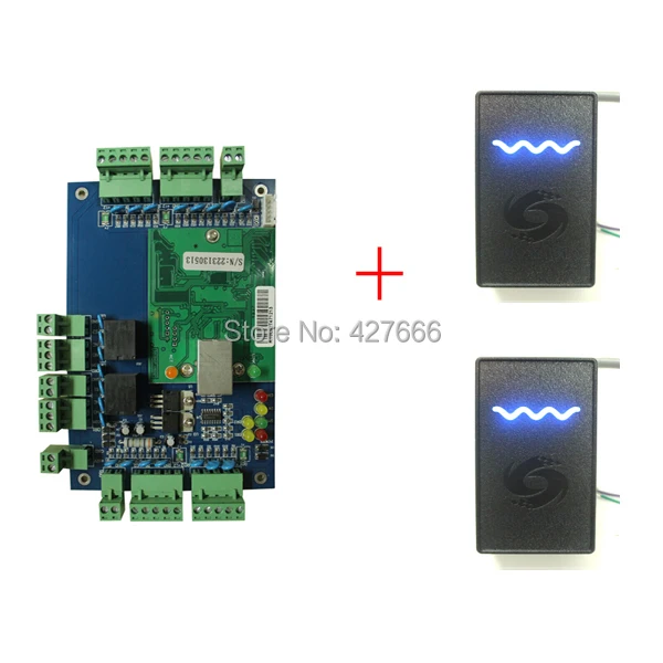 

Good Quality Network Two-doors Two-Ways Access Control Panel + 2PCS RFID Reader With Free Software Access Control Board System