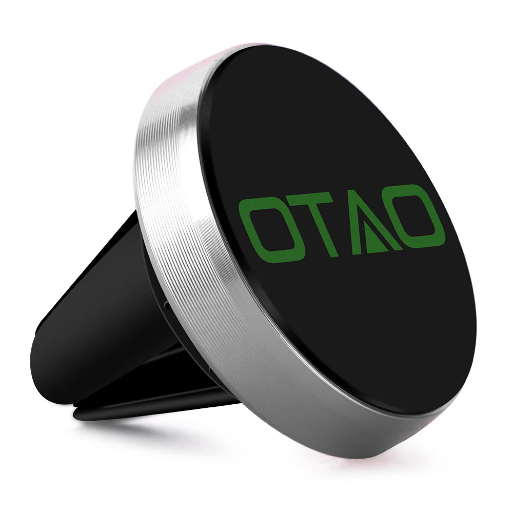 Универсальный магнитный автомобильный держатель для телефона OTAO, крепление на вентиляционное отверстие, Магнитная подставка для телефона для iPhone 6, для samsung, gps, автомобильный комплект для всех телефонов - Цвет: Round Silver