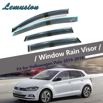 

High Quality 4pcs Smoke Window Rain Visor For VW Polo Hatchback 2011 2012 2013 2014 2015 2016 2017 2018 Deflectors Accessories