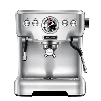 Coffee Machine Maker Espresso Cups  Steam Type Semiautomatic 20Bar Home Commercial Milk Frother  Stainless Steel