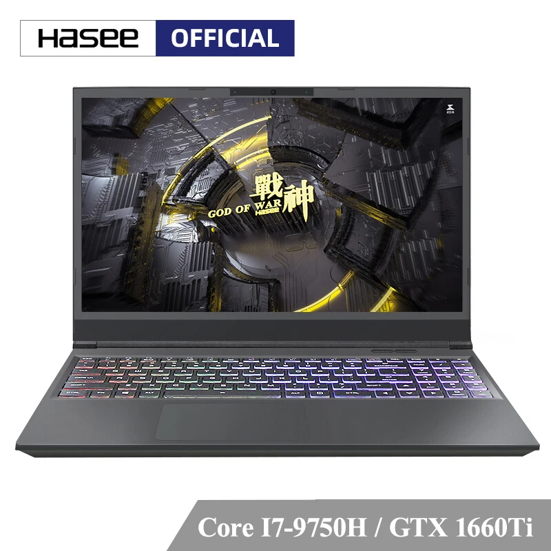 Hasee Z7-CT7VH ноутбук для игр(Intel I7-9750H+ GTX1660Ti/8 GB ram/256G SSD+ 1T HDD/15,6 ''/RGB клавиатура) hasee Notbook для плеера