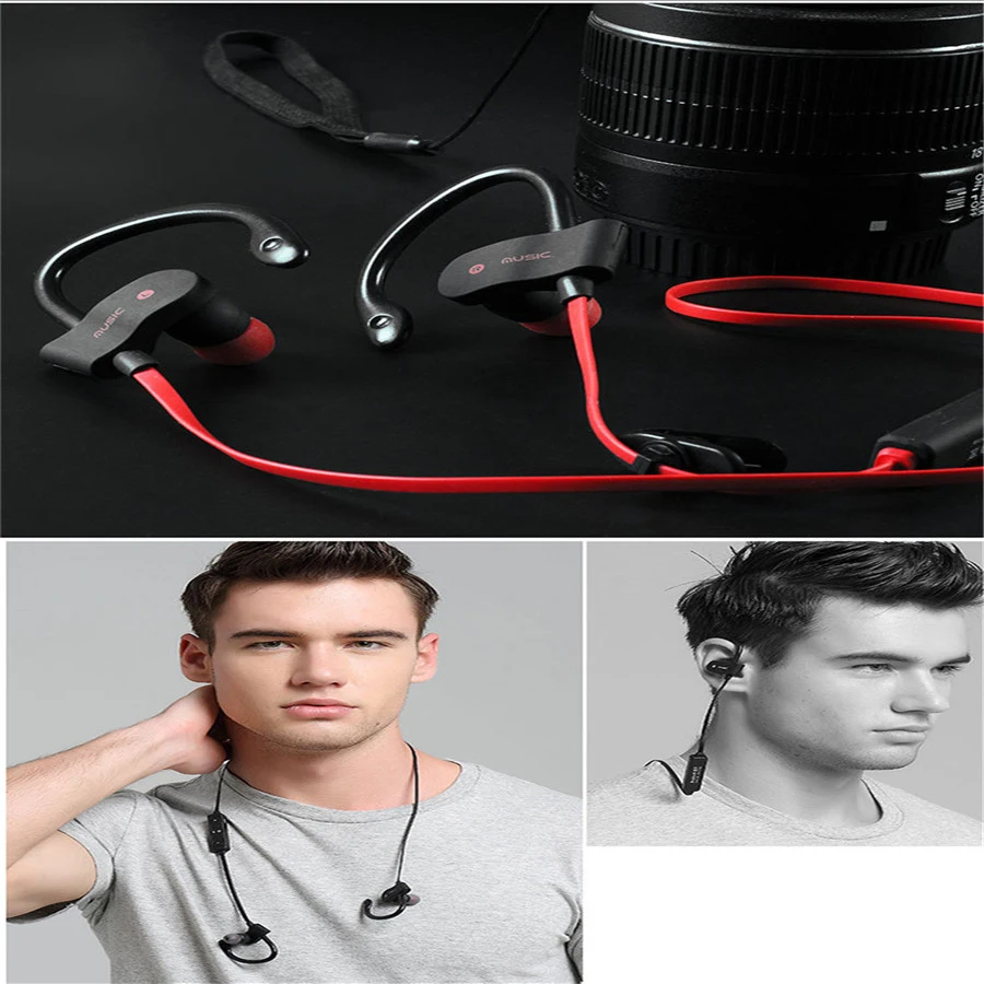 Bluetooth Headset Nirkabel In-Ear Handphone Stereo Lari Wireless Earphone Earbud dengan MIC untuk Iphone Samsung Xiaomi Sony LG